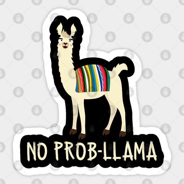 No Prob Llama Sticker by amitsurti